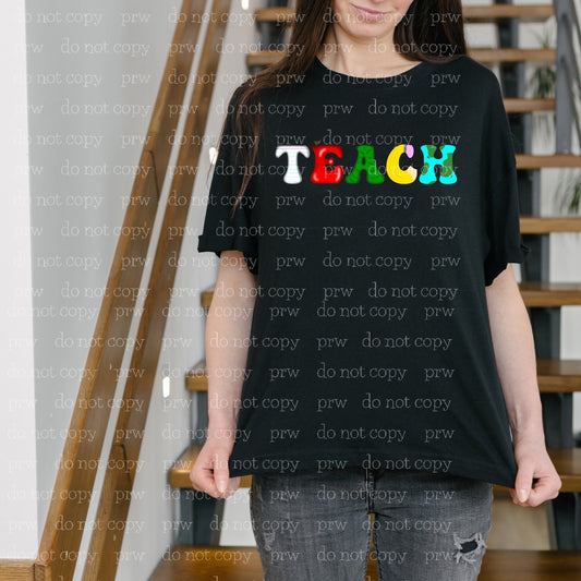 08-20 TEACH Icon Letters Completed Tee