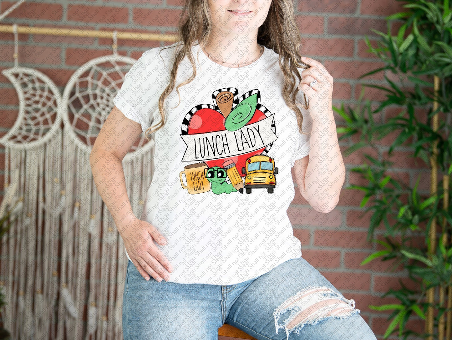 08-213 Apple Collage tee (Choose School Profession)