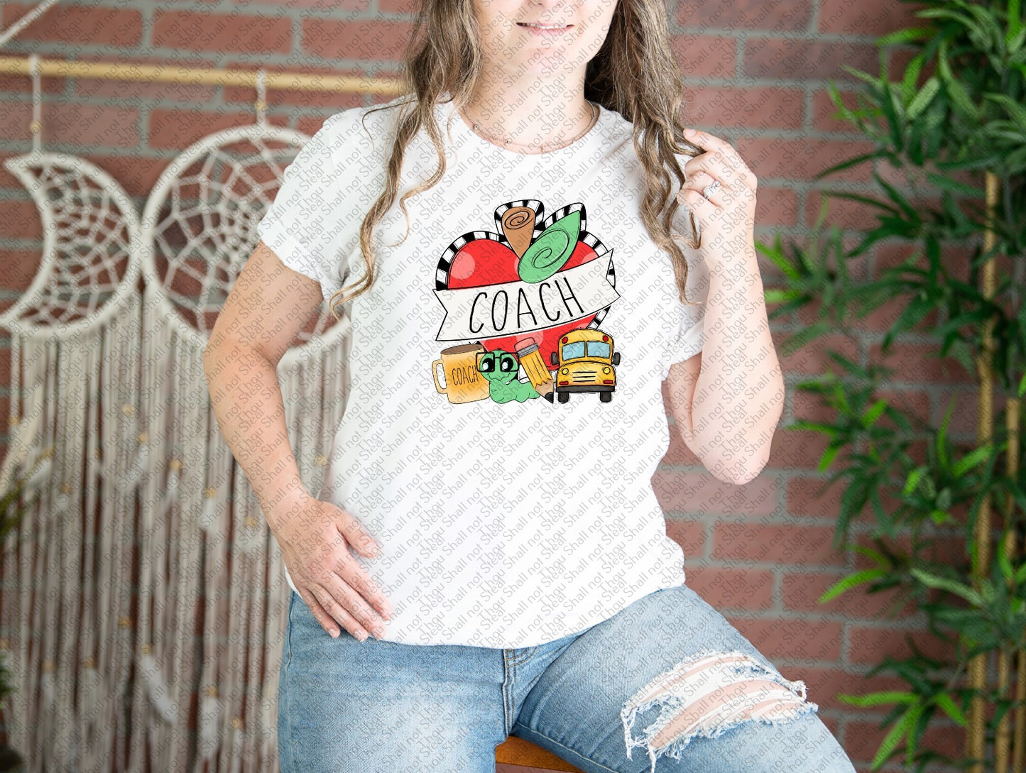 08-213 Apple Collage tee (Choose School Profession)