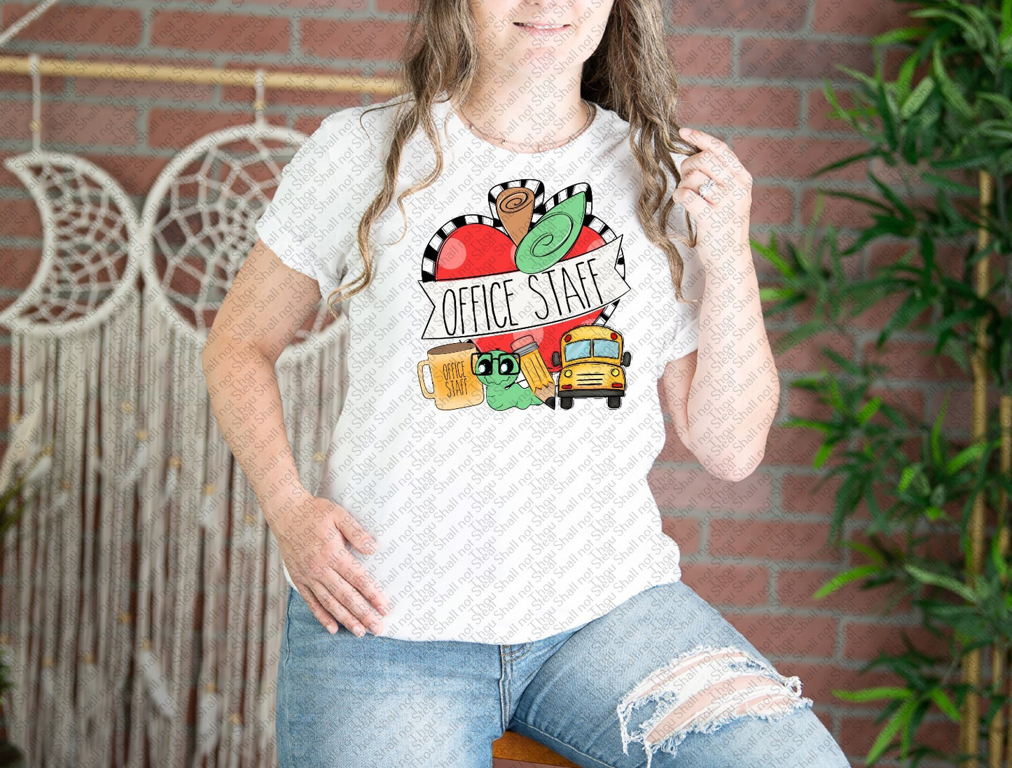 08-213 Apple Collage tee (Choose School Profession)