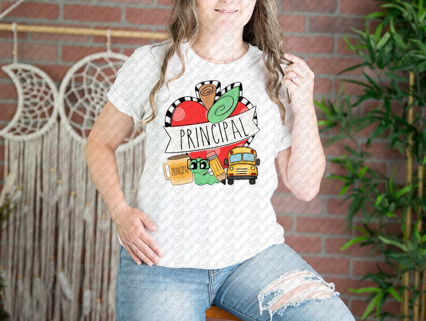 08-213 Apple Collage tee (Choose School Profession)