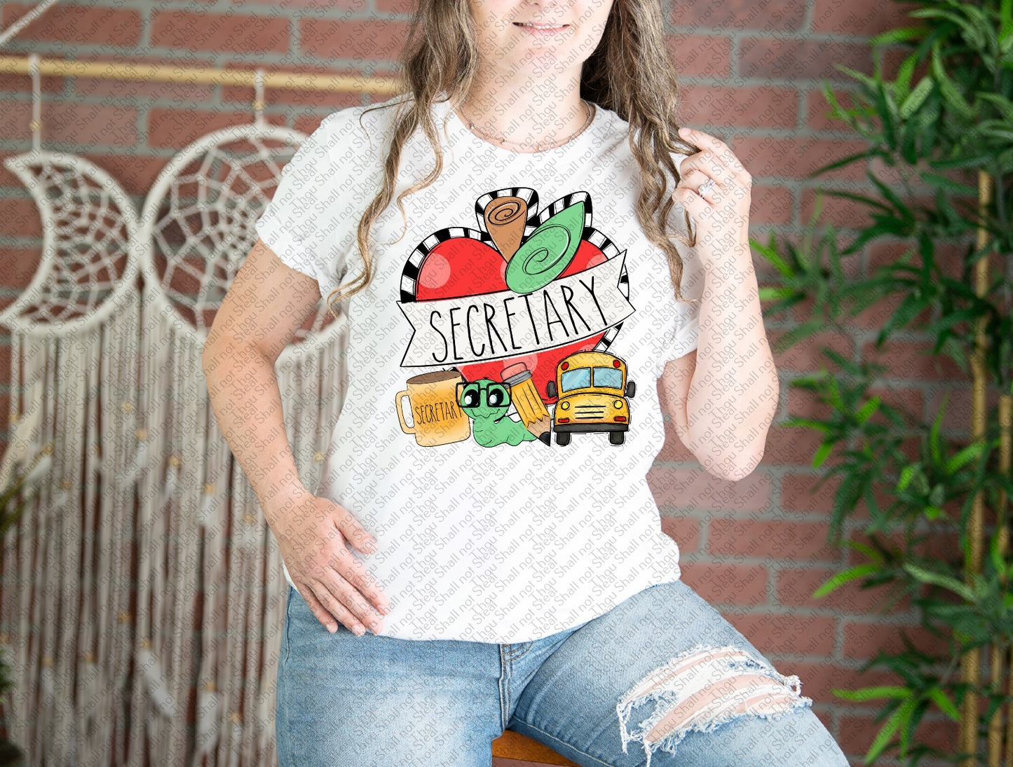 08-213 Apple Collage tee (Choose School Profession)
