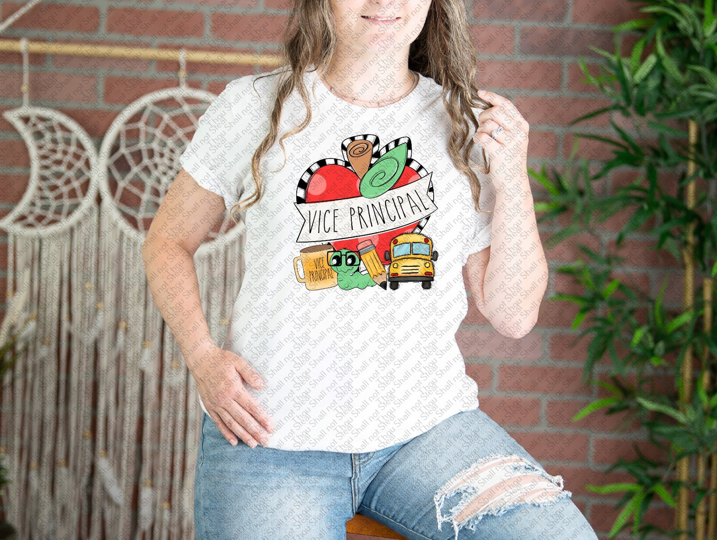 08-213 Apple Collage tee (Choose School Profession)