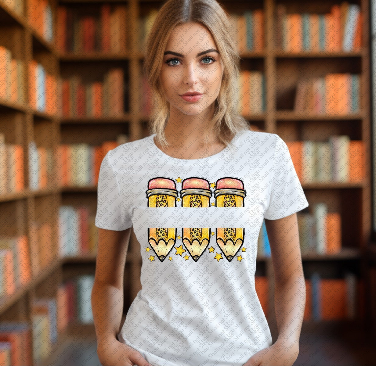 08-217 Custom Pencil Name tee