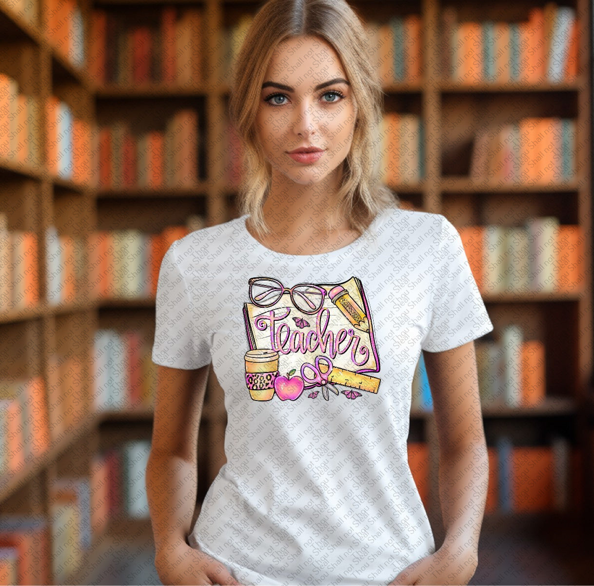 08-219 Sparkly Teacher tee