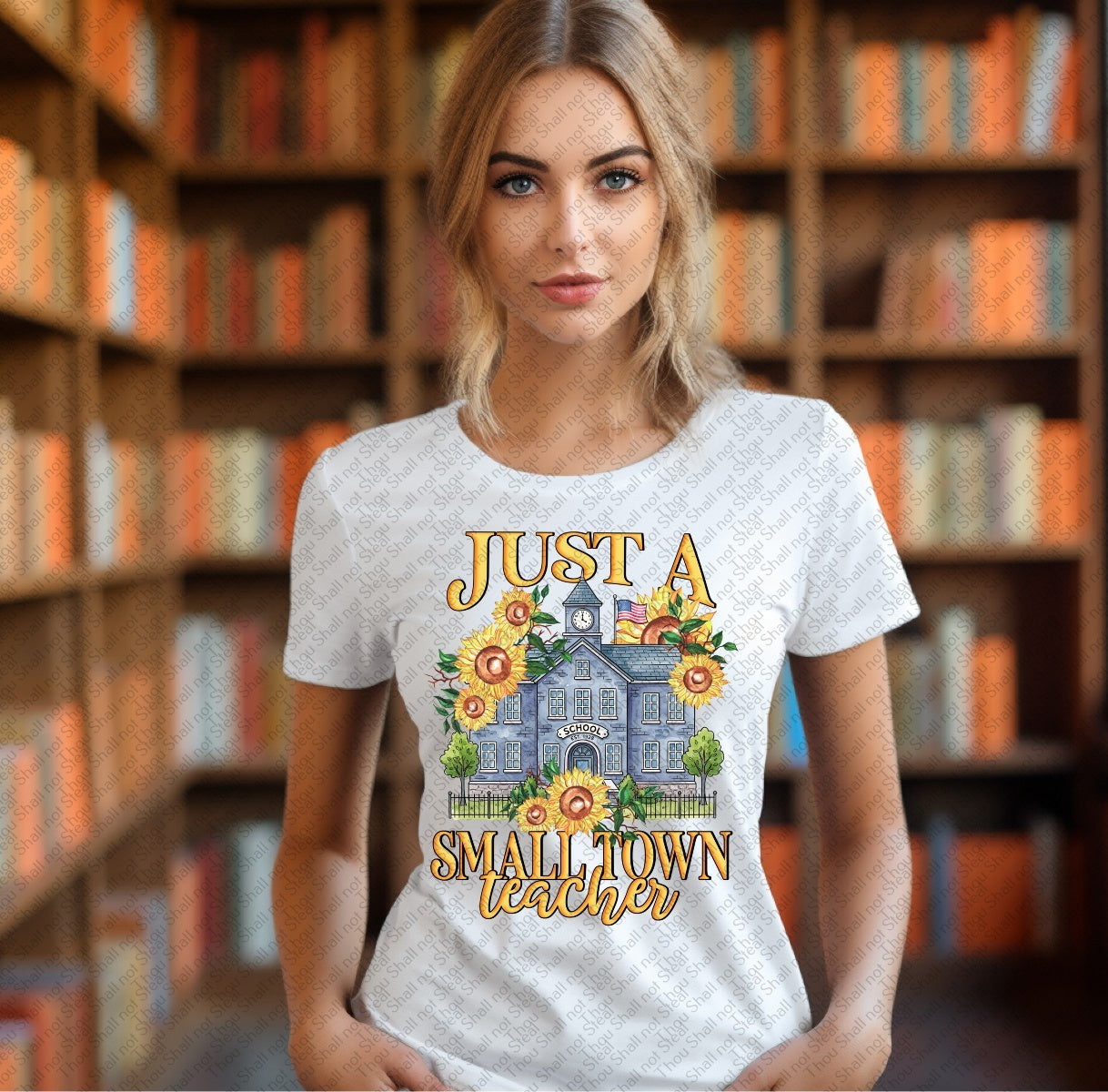 08-223 Just a Small Town Teacher tee