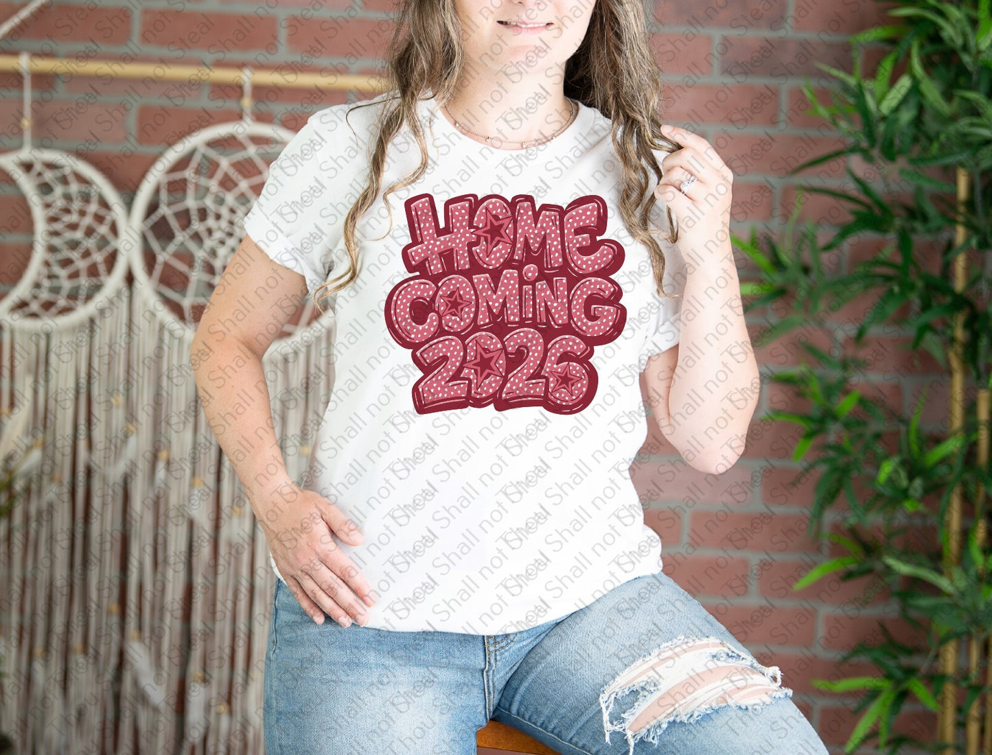 08-225 Polka dot Homecoming 2026 (Choose Color) tee