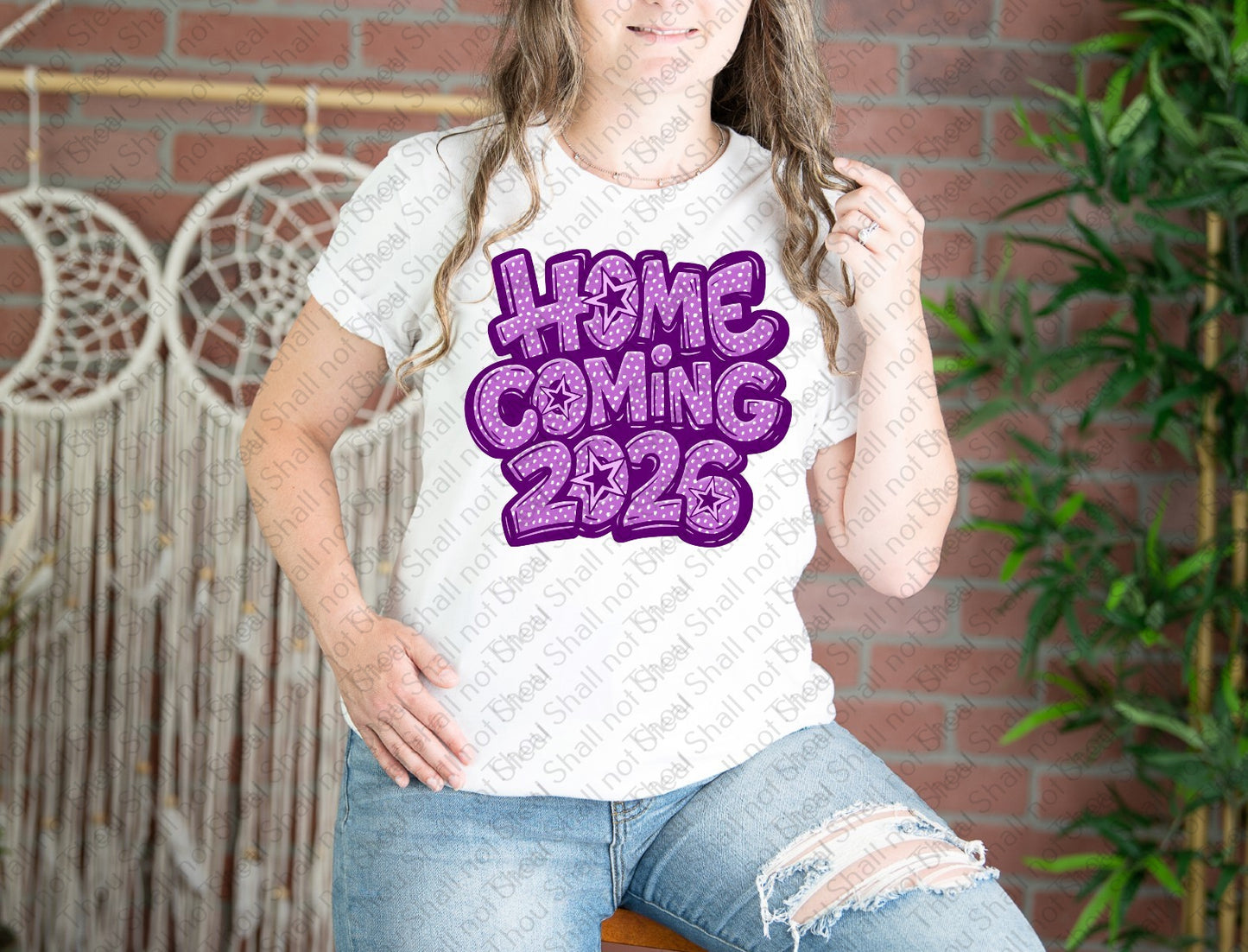 08-225 Polka dot Homecoming 2026 (Choose Color) tee