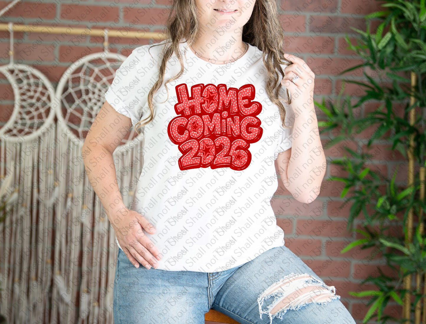 08-225 Polka dot Homecoming 2026 (Choose Color) tee
