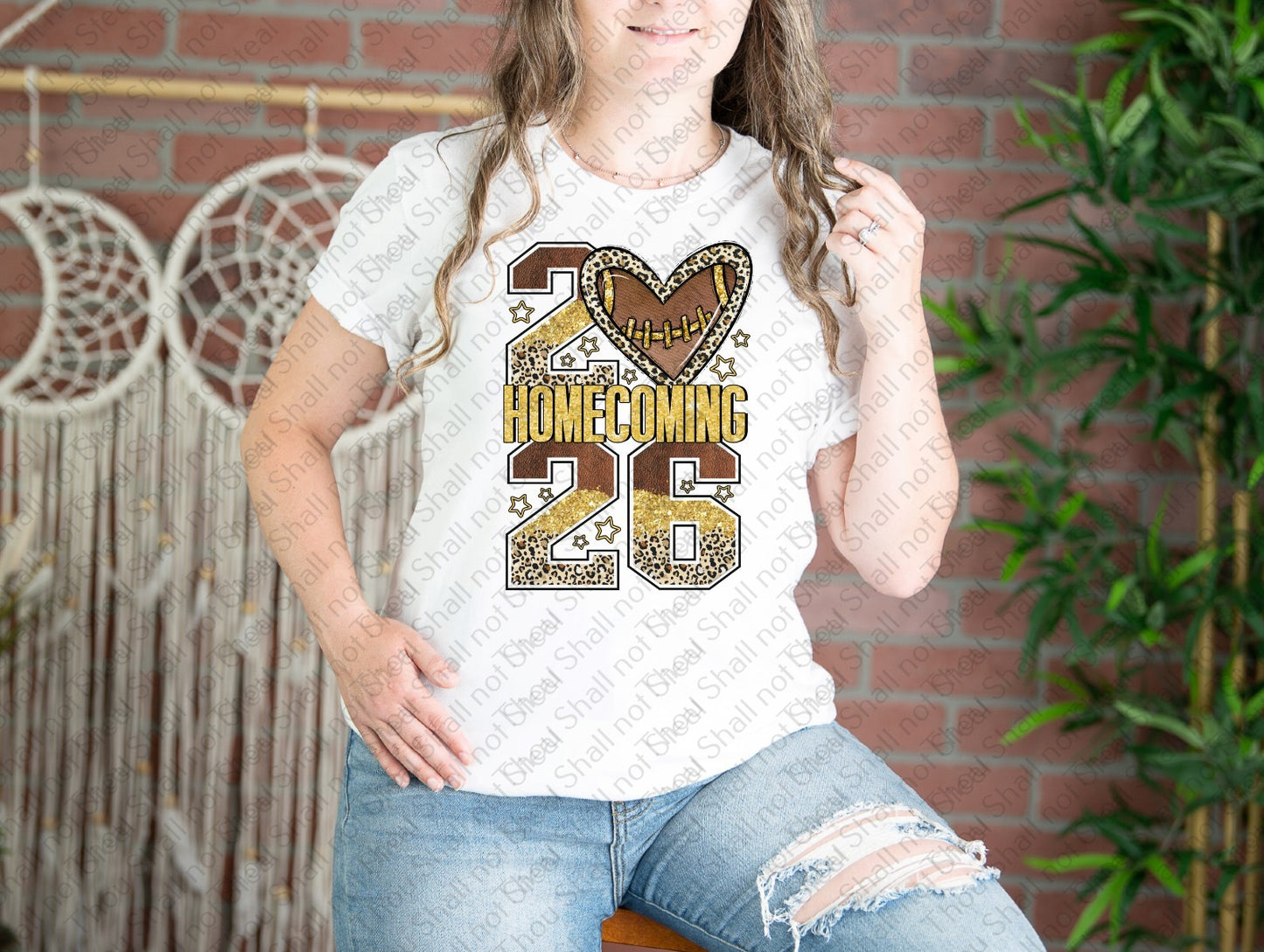 08-226 Glitter and Leopard Homecoming 2026 (Choose Color) tee