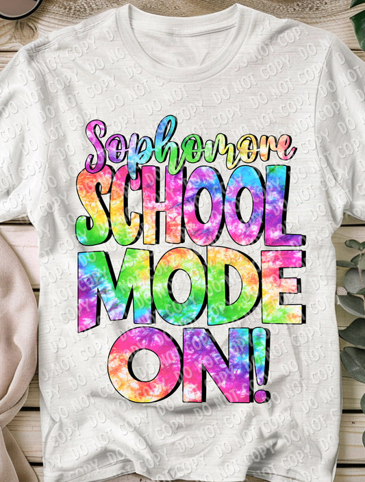 08-52 School Mode On - Sophomore Completed Tee