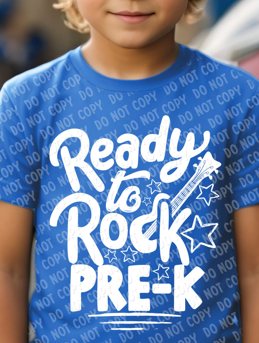08-68 Ready to Rock - White (choose grade) - White Tee