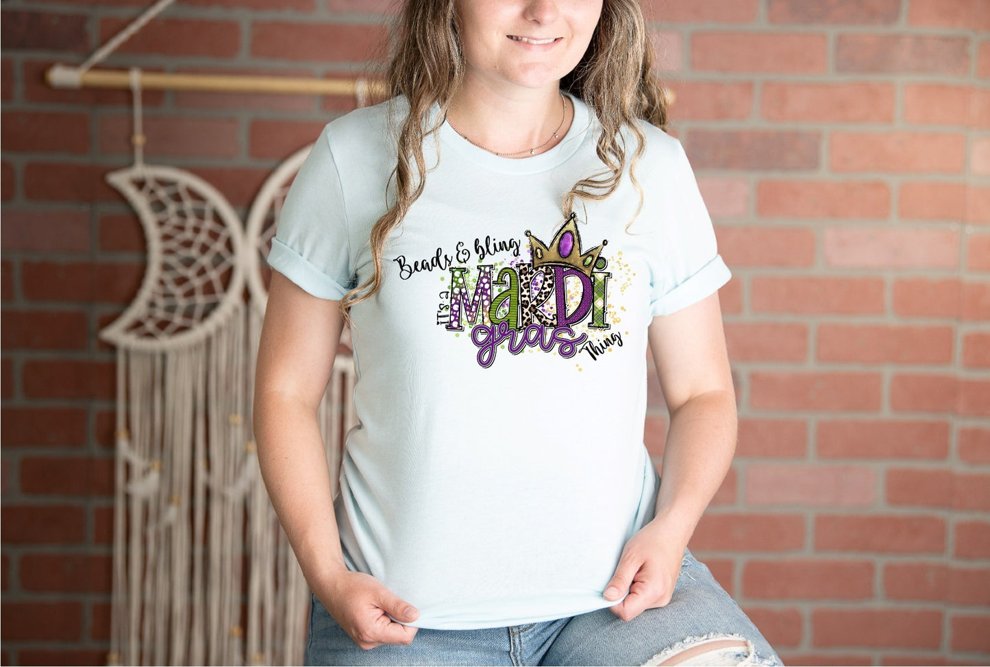 09-09 Beads Bling Mardi Gras Thing Completed Tee