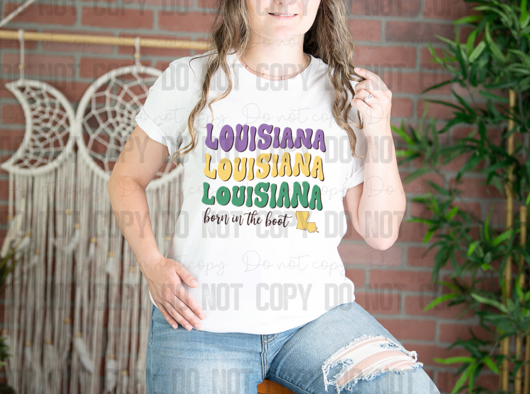 09-103 Louisiana Born in the Boot tee