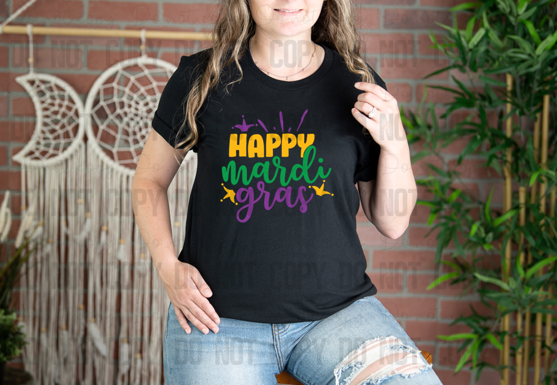 09-105 HAPPY MARDI GRAS tee