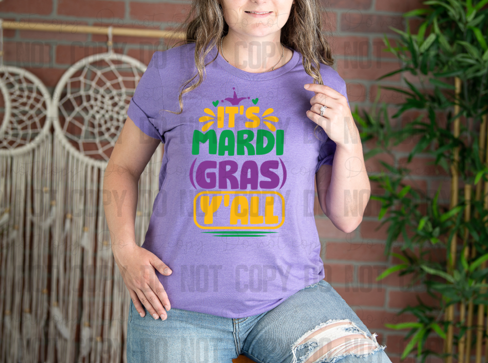 09-109 ITS MARDI GRAS YALL tee