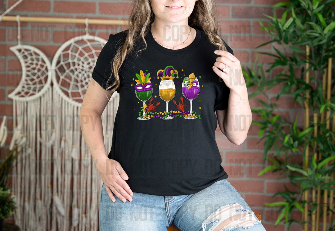 09-124 Mardi Gras Wine tee