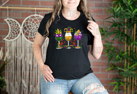 09-124 Mardi Gras Wine tee
