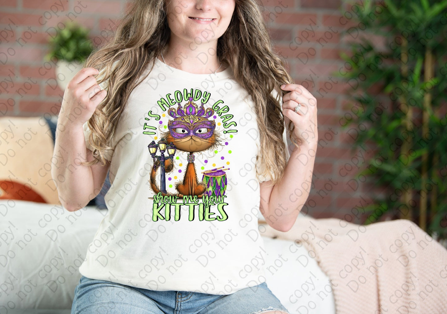 09-131 It_s Meowdy Gras Show me your Kitties tee