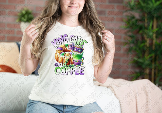 09-132 King Cake & Coffee tee