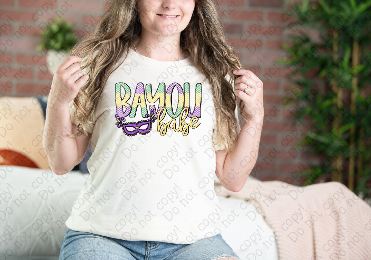 09-142 A Checkers -Bayou Babe tee