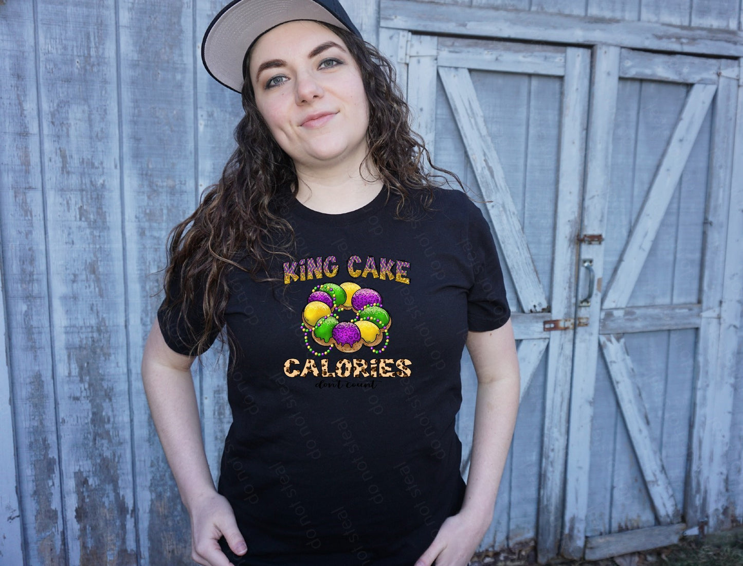 09-30 King Cake Calories Don't Count Completed Tee