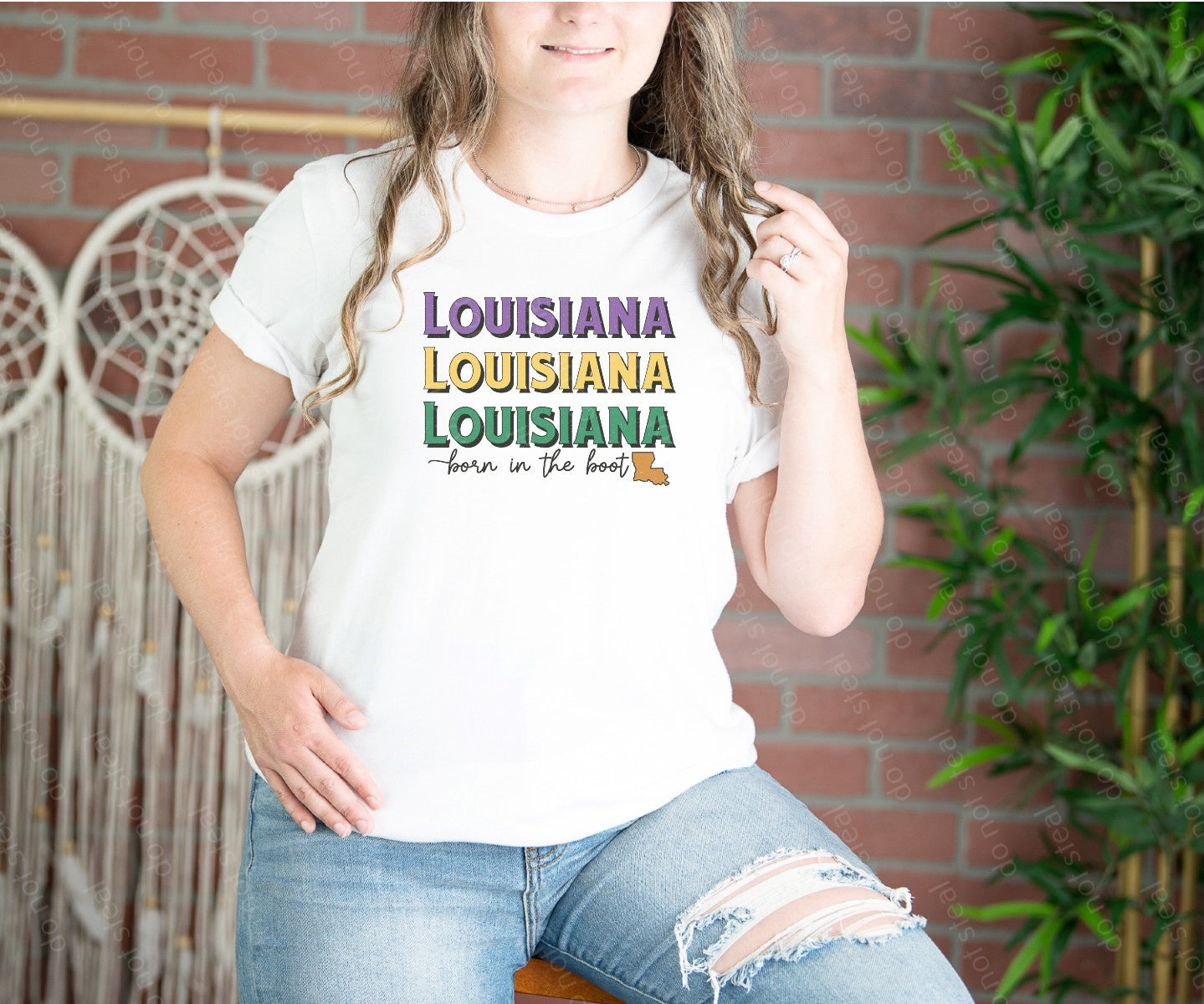 09-39 Louisiana Born in the Boot Completed Tee