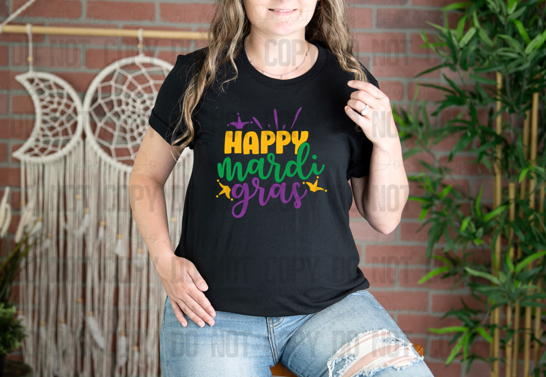 09-52 Happy Mardi Gras Completed Tee