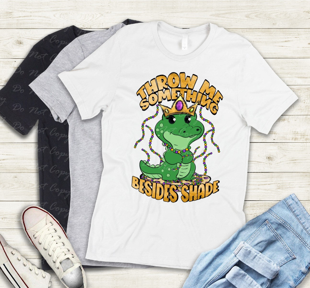 09-56 Throw Me Something Besides shade tee