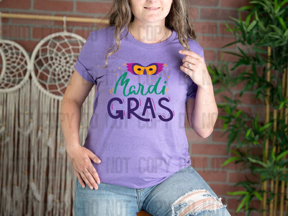 09-69 Mardi Gras Mask tee
