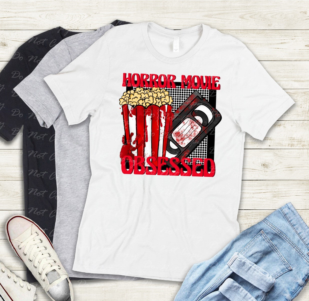 10-08 Horror Movie Obsessed Tee