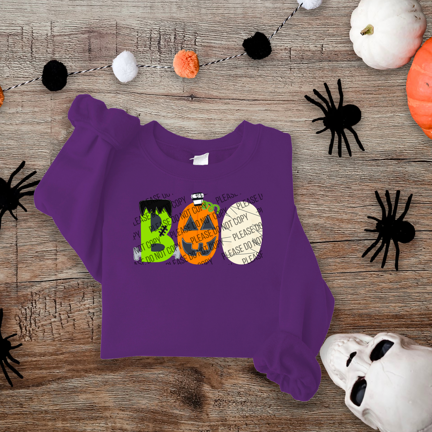 10-103 BOO Doodle Letters Completed Tee