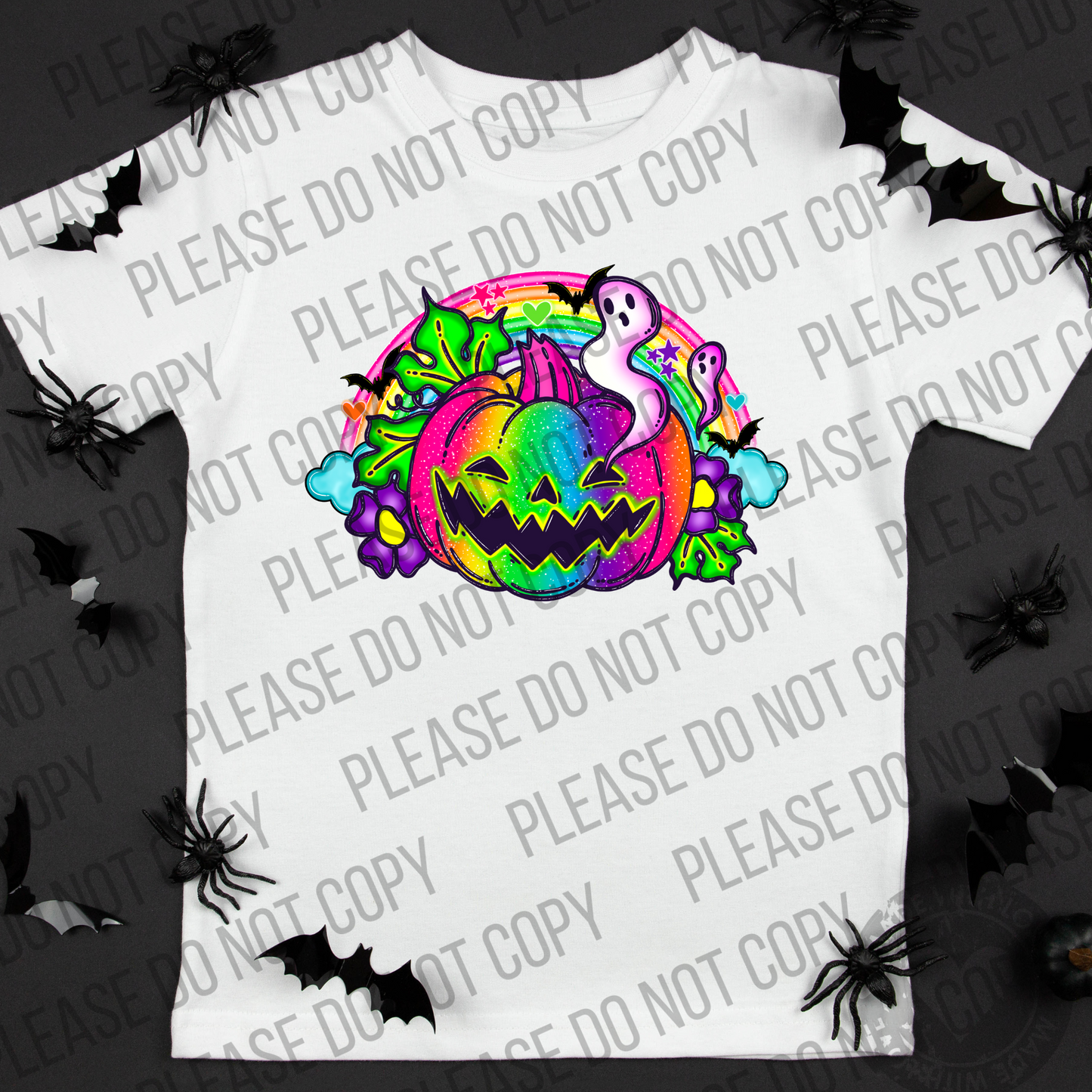 10-115 Spooky Bright Pumpkin Colors Tee