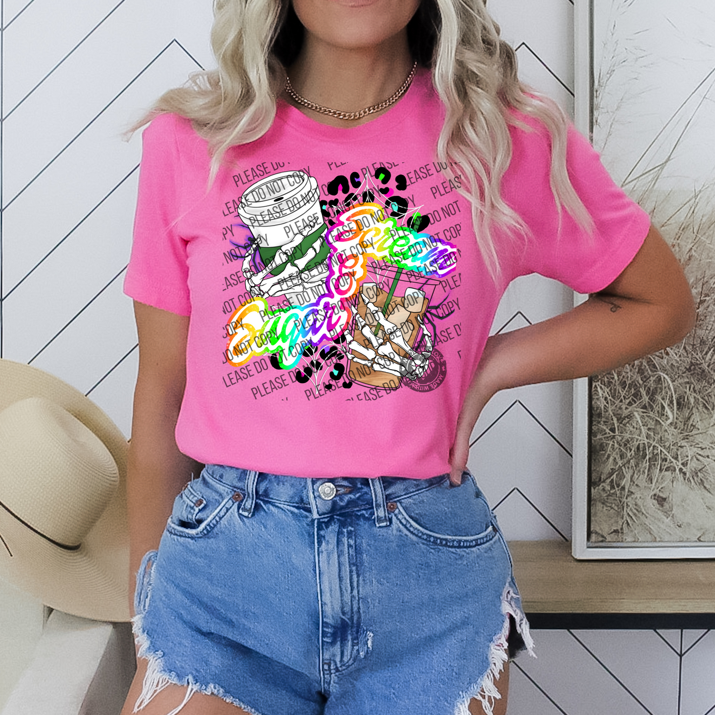 10-120 Scream & Sugar Iced Coffee Bright Completed Tee