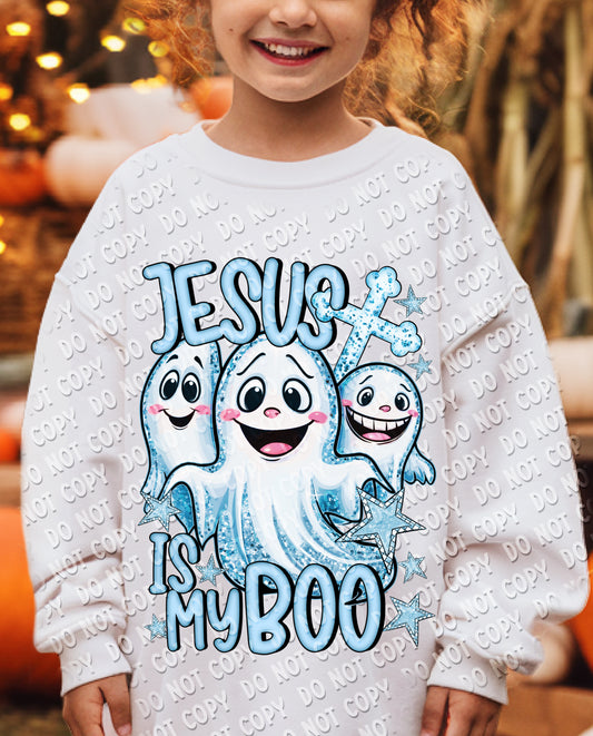 10-191 Jesus is my Boo - Blue Tee