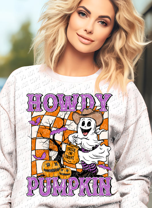 10-199 Howdy Pumpkin Completed Tee