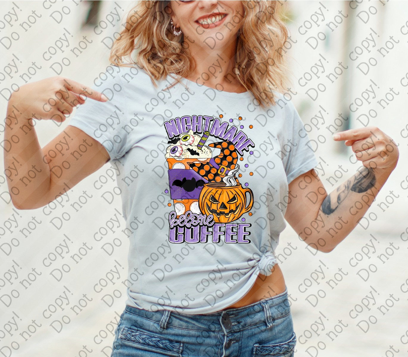 10-259 Nightmare before Coffee tee