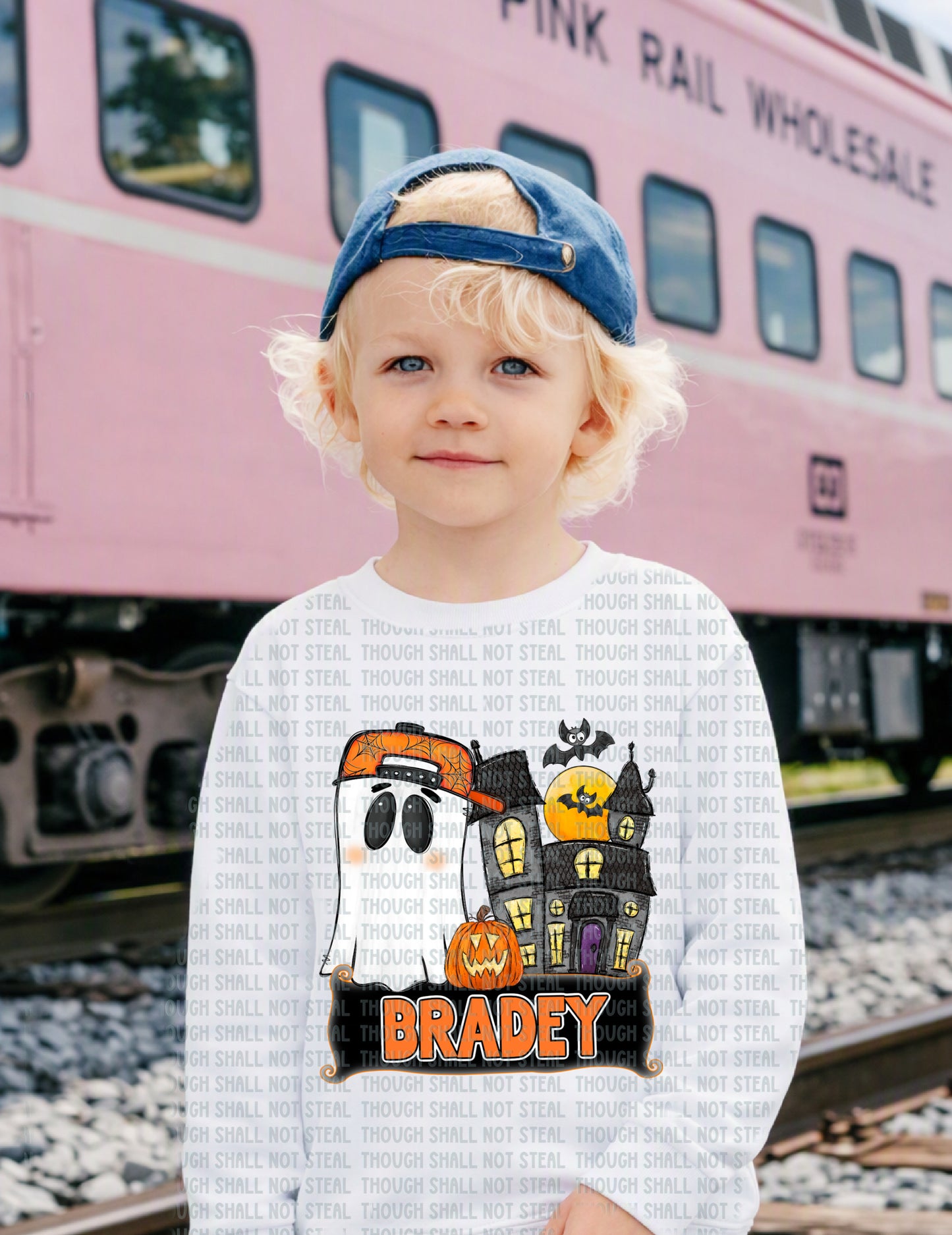 10-265 Boy - Blank Ghost Halloween Custom tee