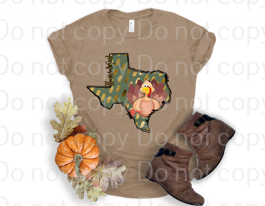 11-20 Thankful turkey Texas Completed Tee