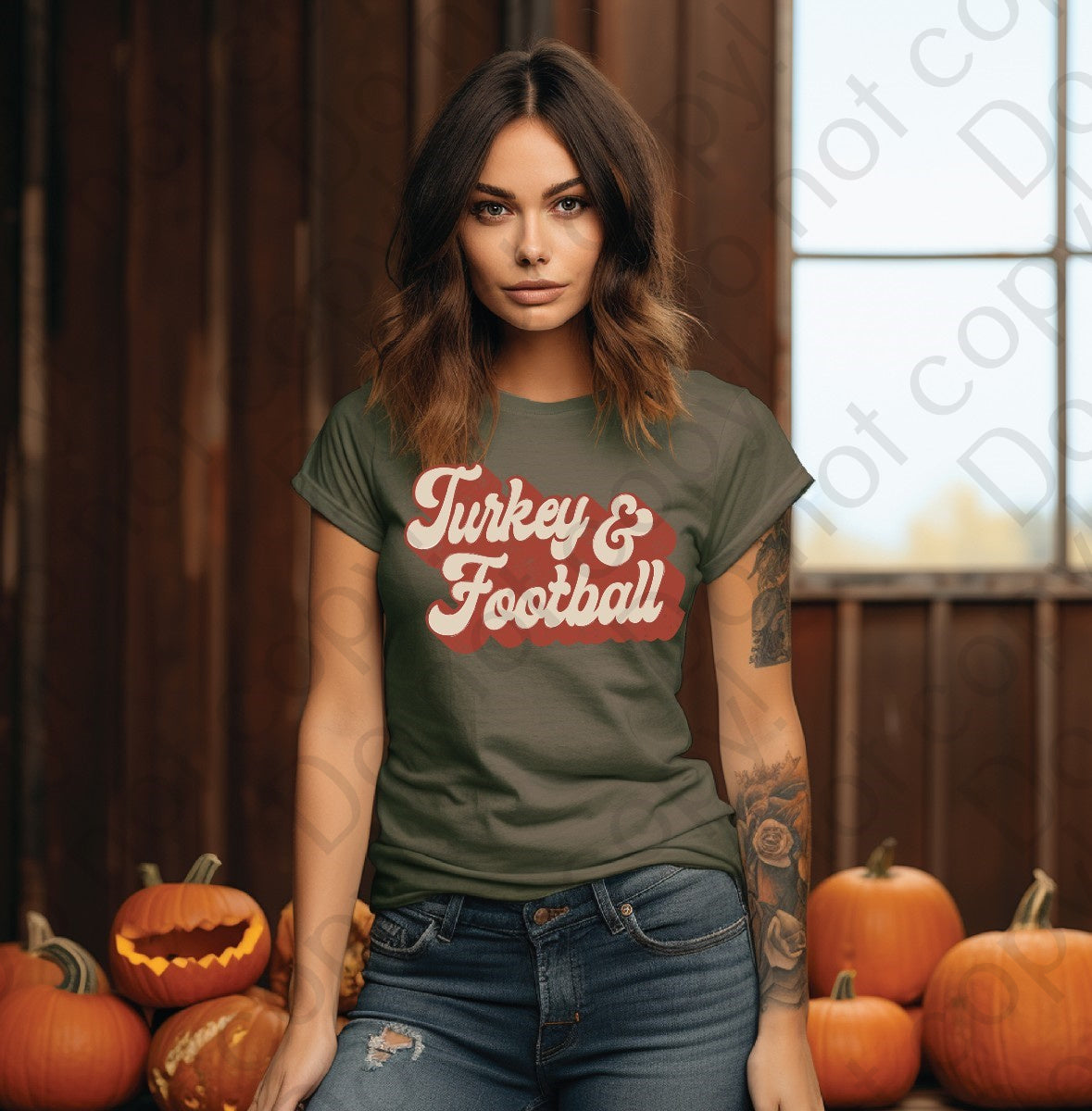 11-31 Turkey and Football Tee