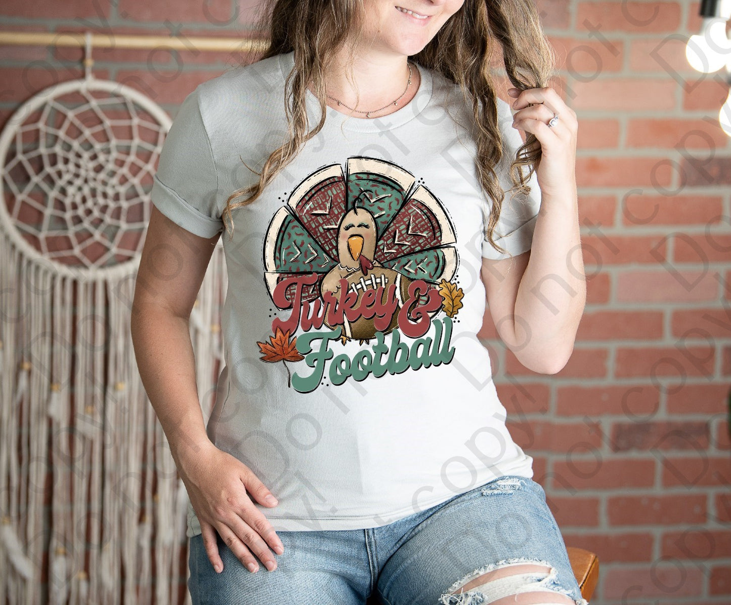 11-47 Turkey & football Tee