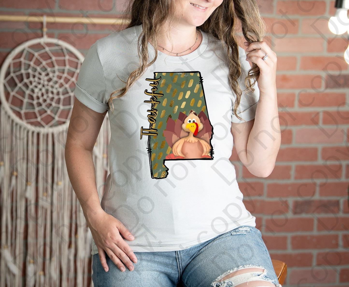 11-58 Thankful in a shape of Ohio Tee