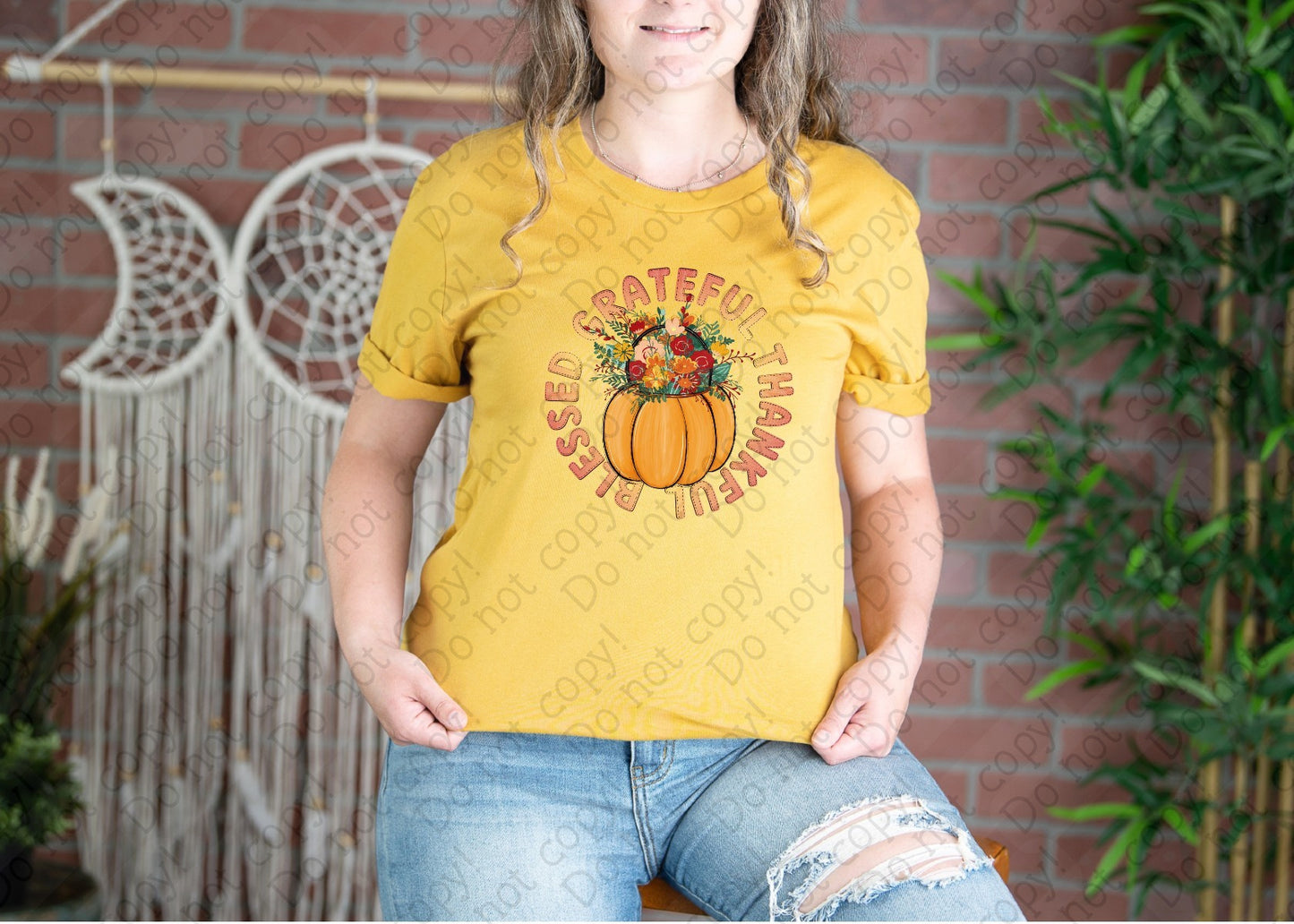 11-65 Grateful Thankful Blessed tee