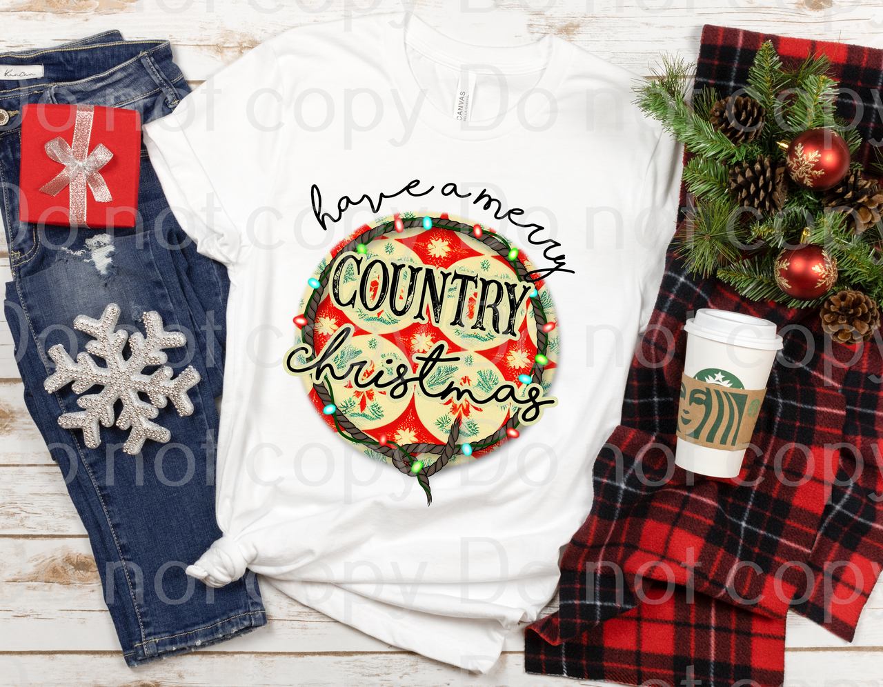 12-22 Have A Merry Country Christmas Completed Tee