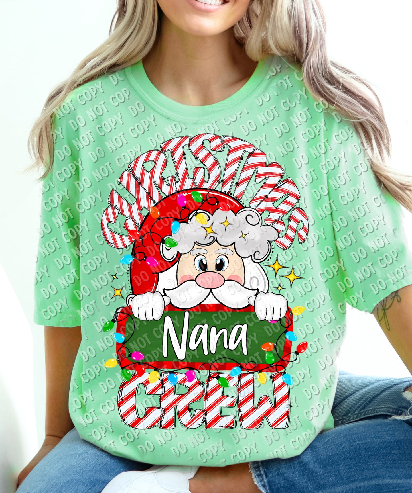 12-271-P Nana - Christmas Crew Tee