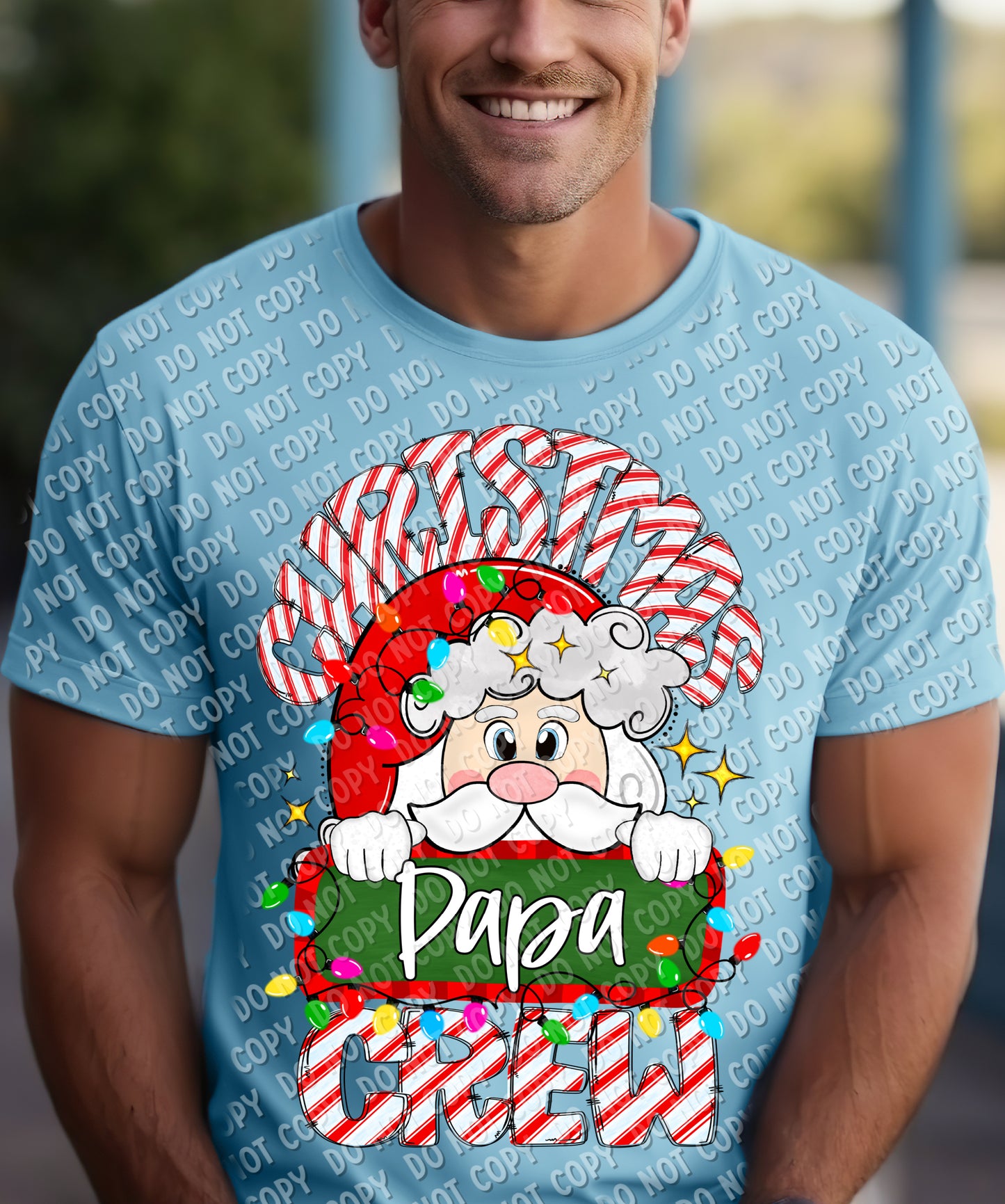 12-271-R Papa - Christmas Crew Tee