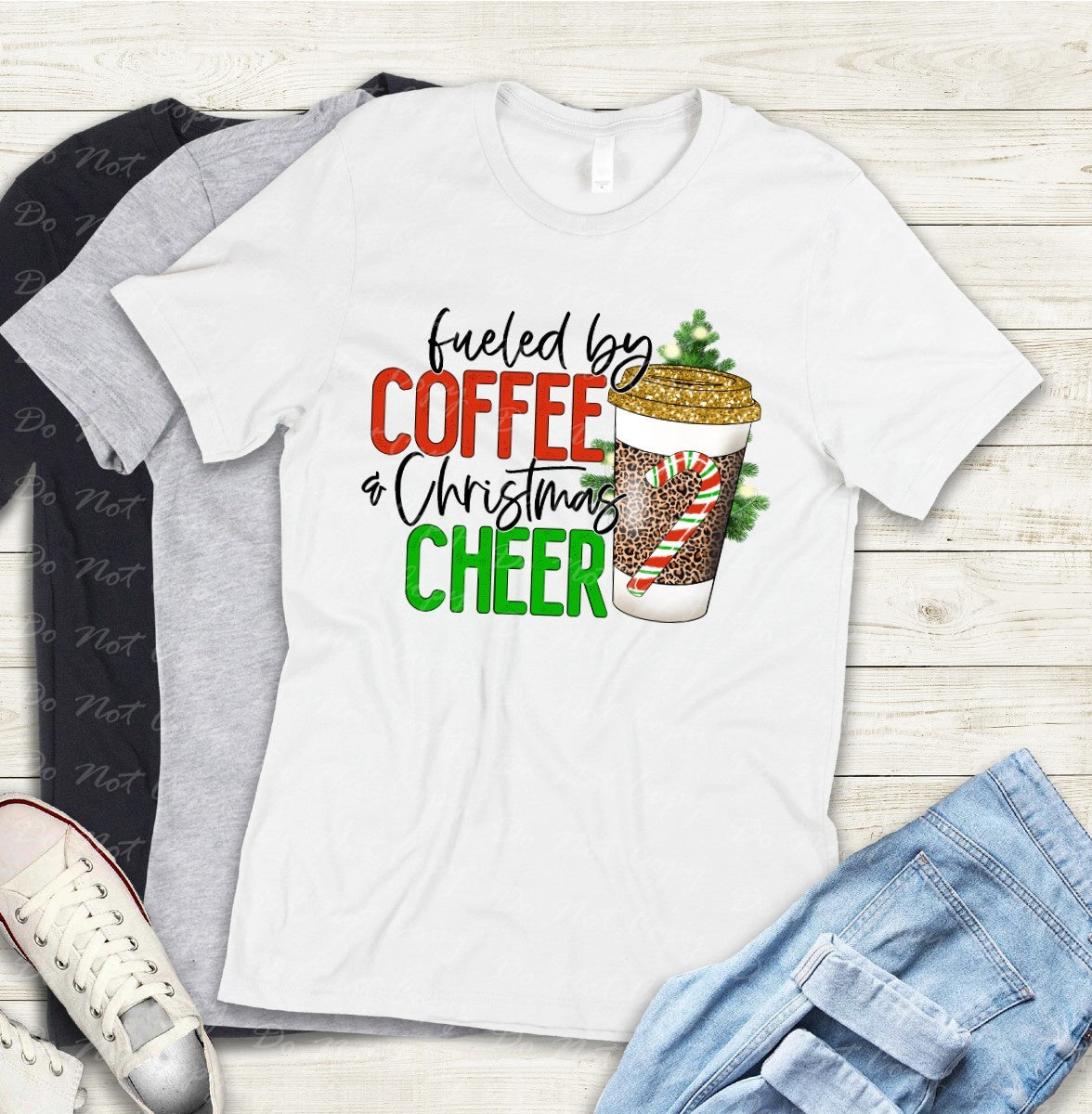 12-27 Fueled By Coffee And Christmas Cheer Tee