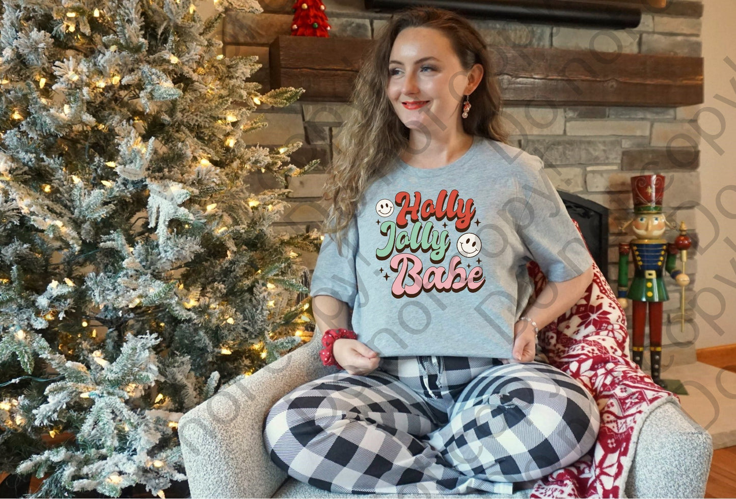 12-349 Holly Jolly Babe tee