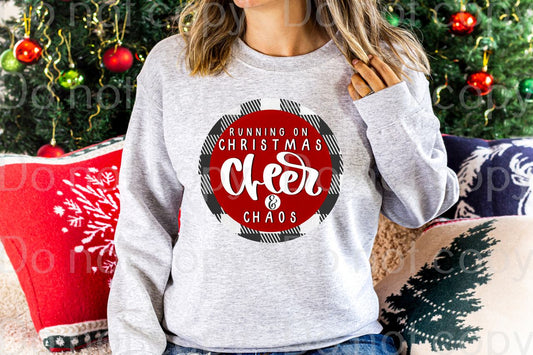 12-34 Running On Christmas Cheer And Chaos Completed Tee