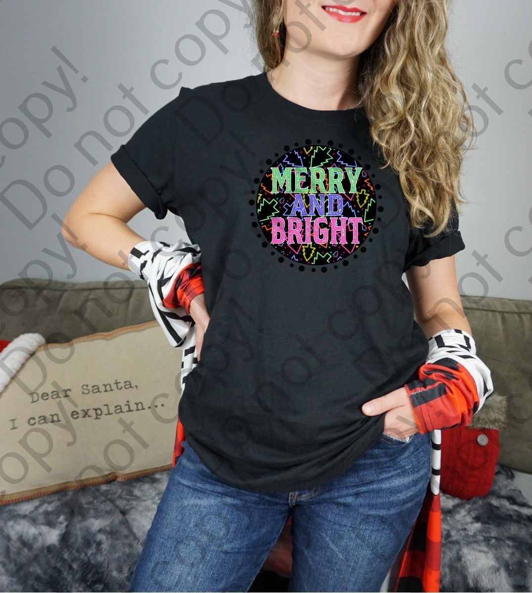 12-359 Merry and Bright Neon Colors tee